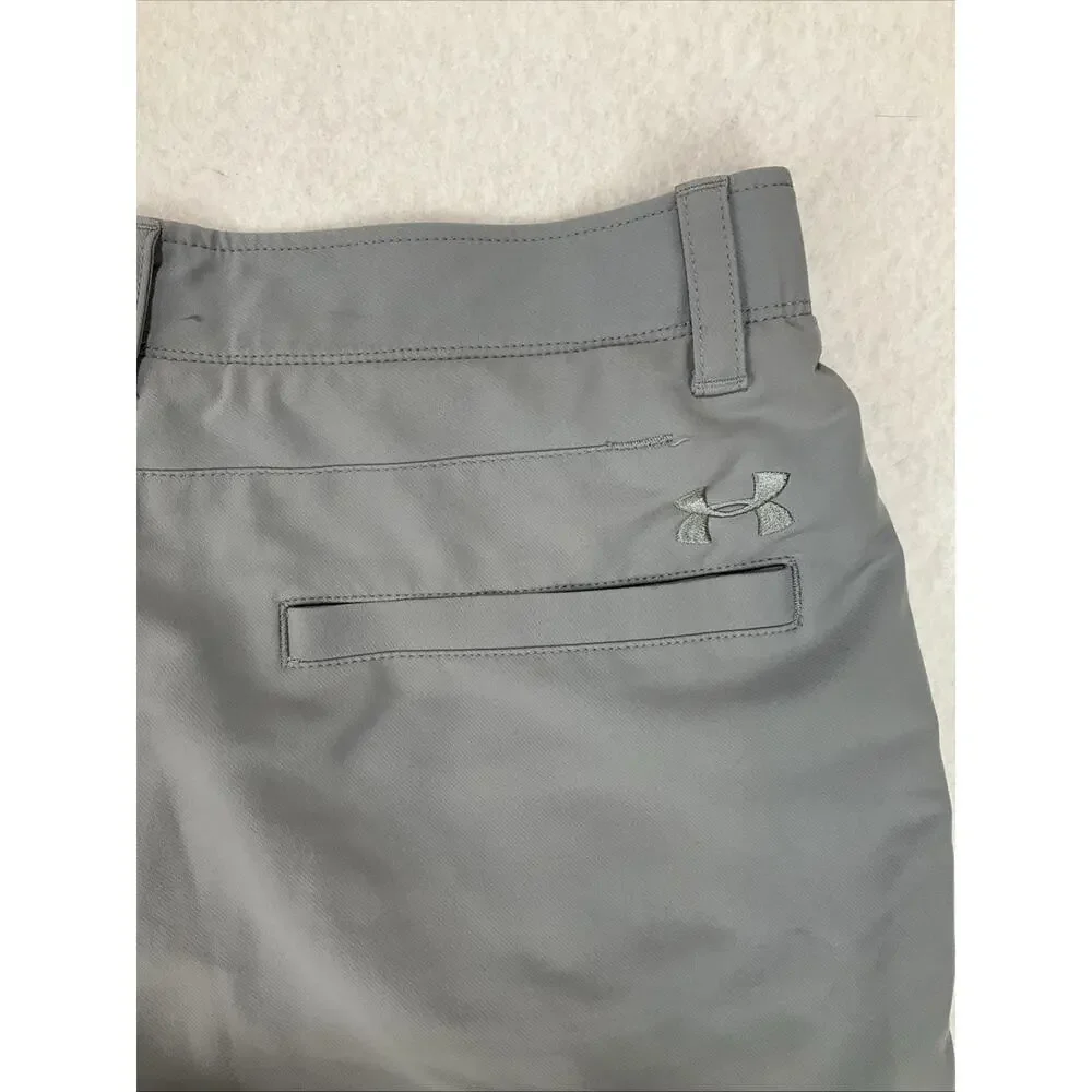 Under Armour Loose Fit Shorts Mens 30 Grey Golf Performance Stretch Waist flaws